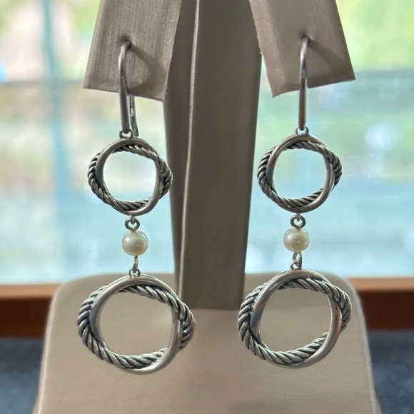 Pearl Earrings Yurman Infinity Earrings David Yurman Jewelry